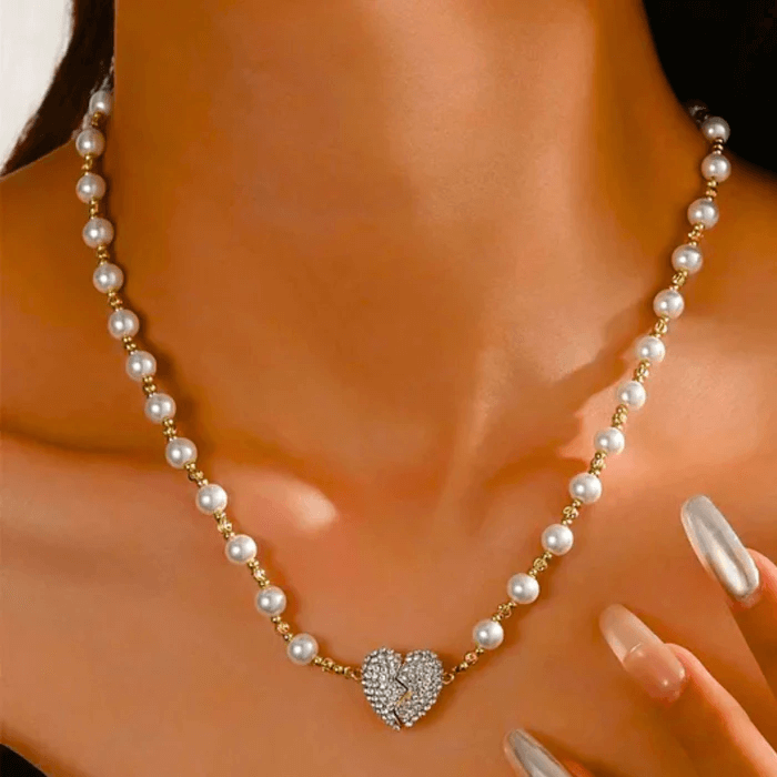 💘2025 قلادة قلب اللؤلؤ المغناطيسية الجديدة💖