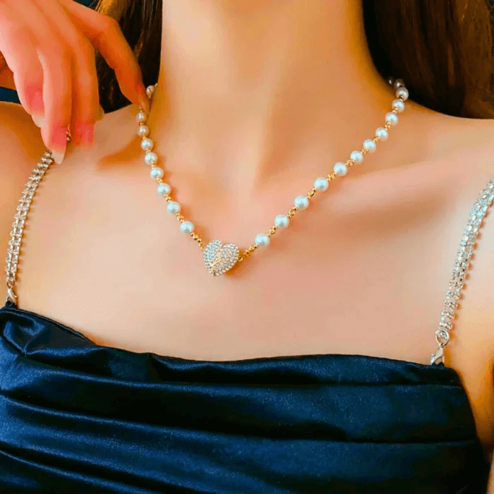 💘2025 قلادة قلب اللؤلؤ المغناطيسية الجديدة💖