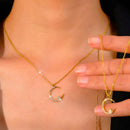 2025 ✨ قلادة نجمة القمر الذهبية🌙