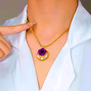 💎 2025 عقد الوردة الذهبية الفاخرة🌹