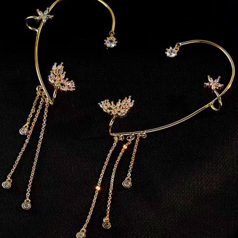 أقراط كريستالية بتصميم أنثوي ساحر 💎2025💥