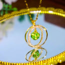 💚عقد الدائرة الذهبية بالزمرد💚