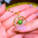 💚عقد الدائرة الذهبية بالزمرد💚