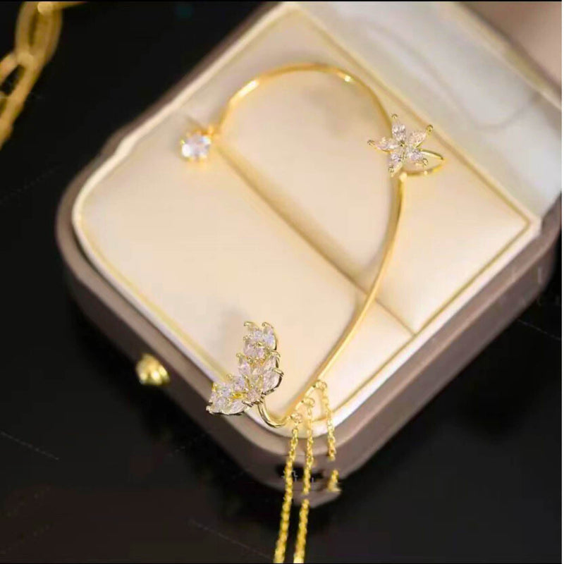 أقراط كريستالية بتصميم أنثوي ساحر 💎2025💥