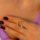 2025 ✨ قلادة نجمة القمر الذهبية🌙