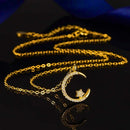 2025 ✨ قلادة نجمة القمر الذهبية🌙