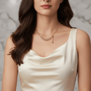 🌿عقد اللمسة الوردية الفاخرة 💗