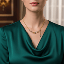 🌿عقد اللمسة الوردية الفاخرة 💗